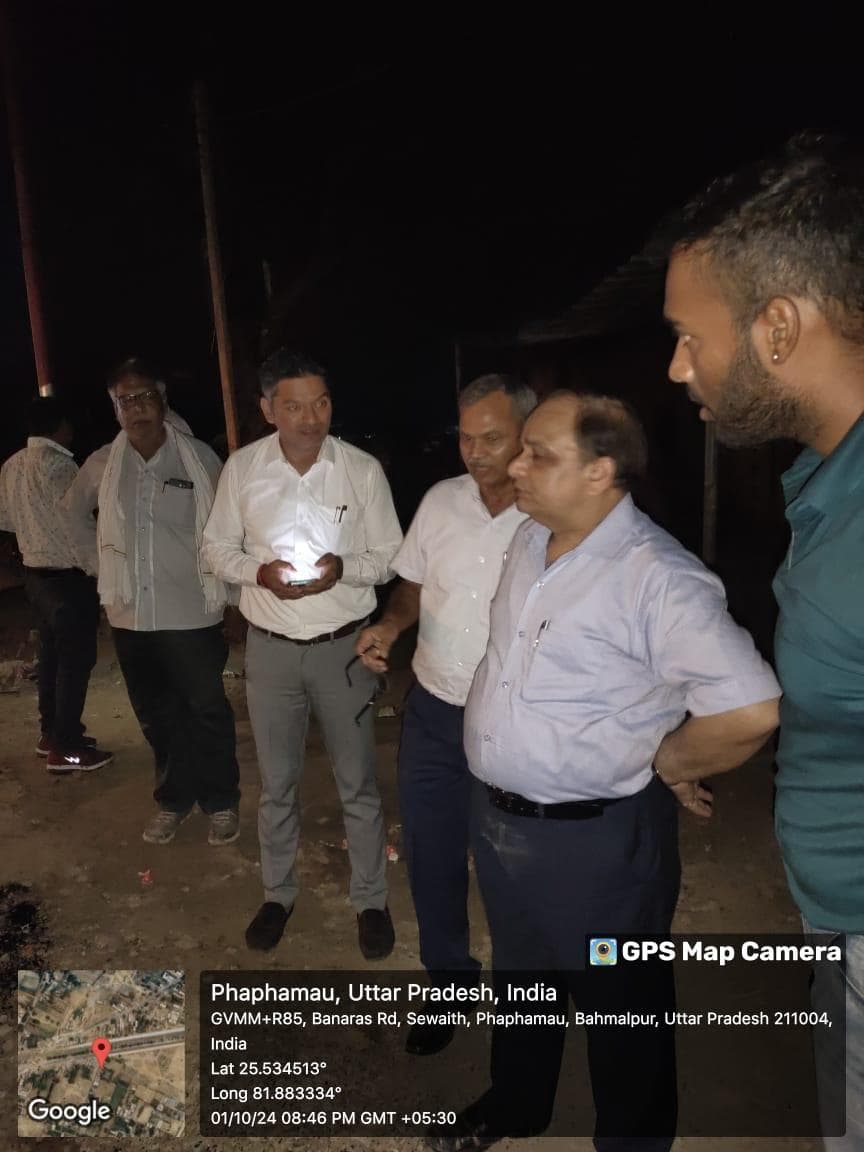 PWD officials inspecting road surface
