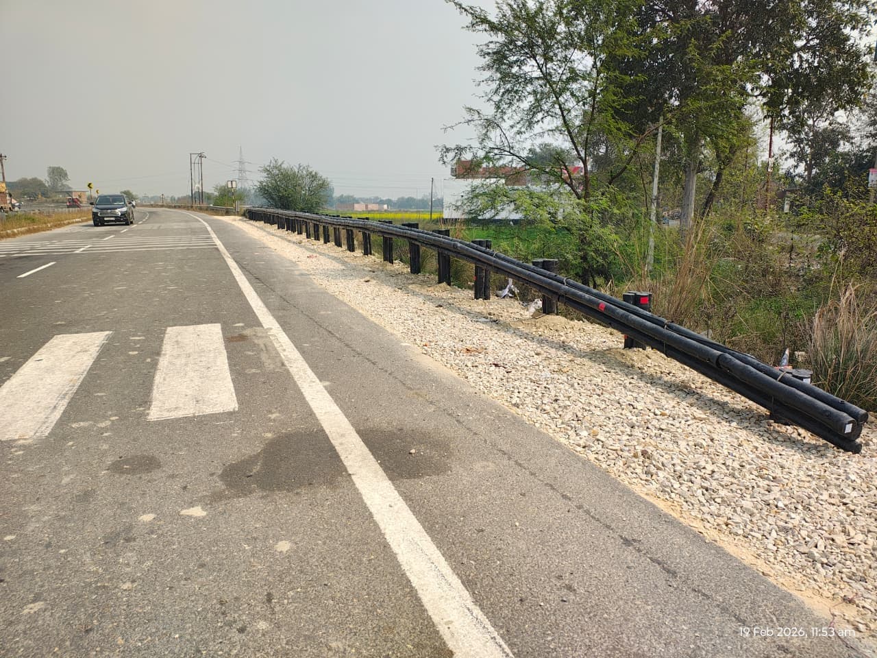 Bamboo crash barrier installation 7
