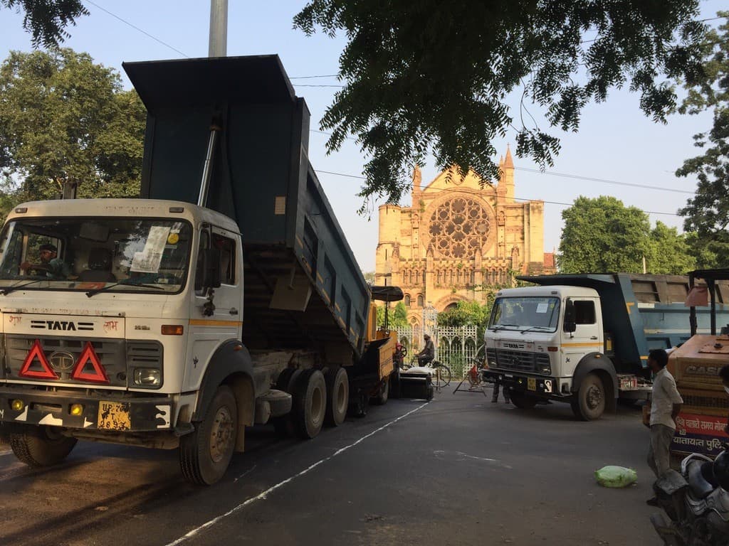 Heavy equipment on site