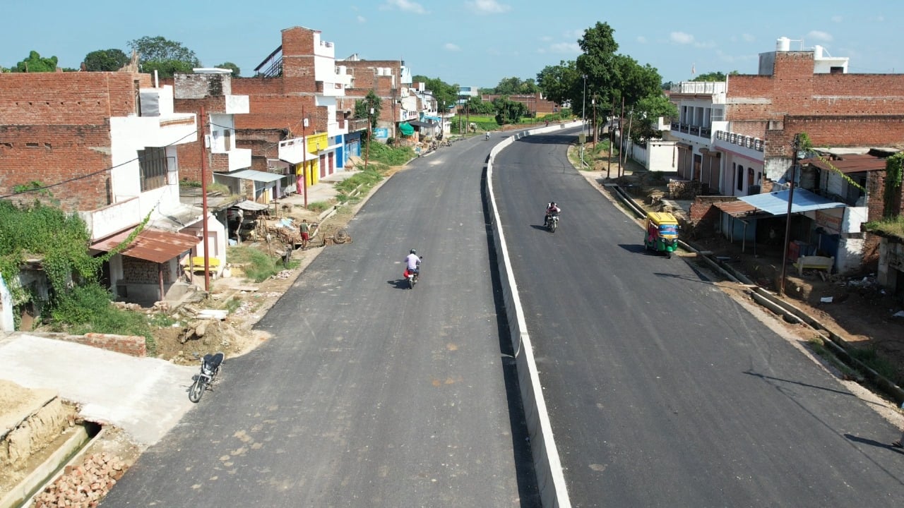 Aerial view of BHIPL highway project